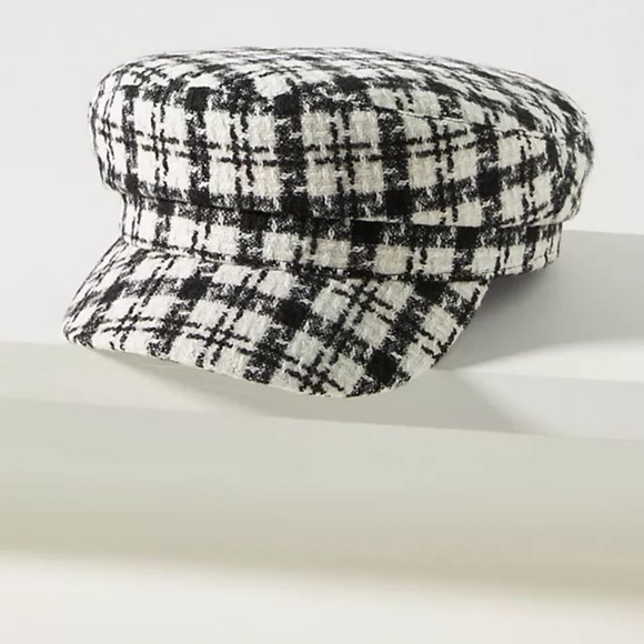 Anthropologie houndstooth newspaper cap new without tags main image 6